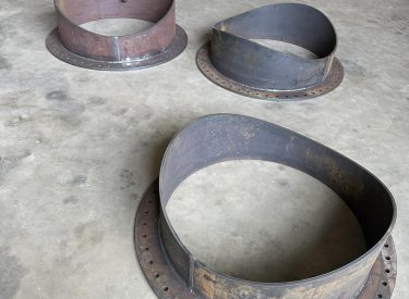 Fabricating some 36” manways to install on a 71” pipeline,