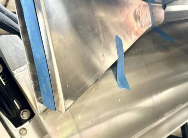 Water deflection added to brand new Tritoon 1